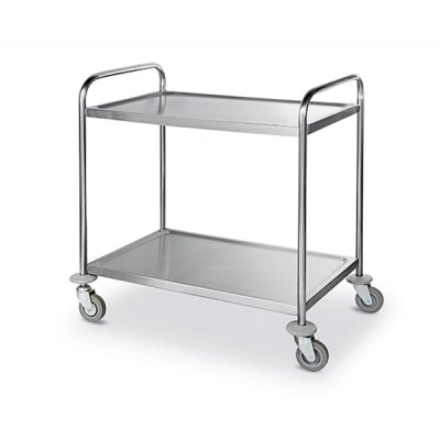 Carucior transport alimente, 2 polite, 850x450x900mm – Inox