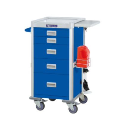 Troliu medicamente ingust, albastru, 5 sertare – Galben - BAILIDA