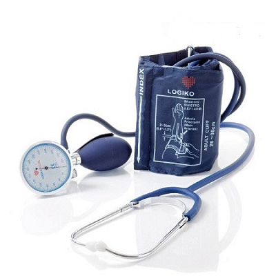 Tensiometru mecanic cu manometru la para cromat si stetoscop DZ1859