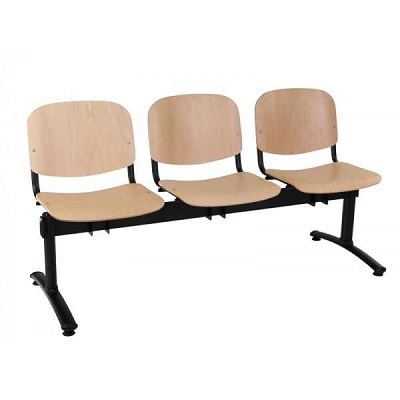 Banca sala de asteptare spital 3 locuri sezut lemn