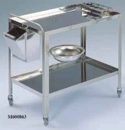 Carucior rastel din inox pentru instrumentar