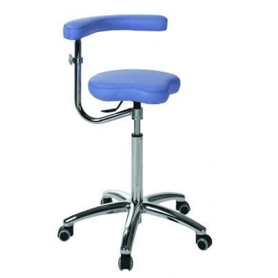 Taburet medical cu sezut tip sa bicicleta – spatar reglabil – H 60/84cm