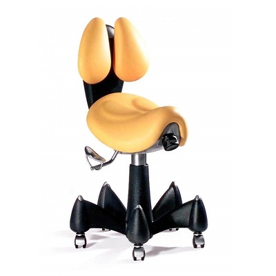 Taburet medical tip PONEY LUXURY TEHNOGEL cu spatar H 48/68cm